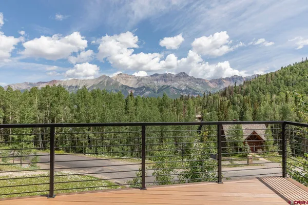 a view of a city from a balcony