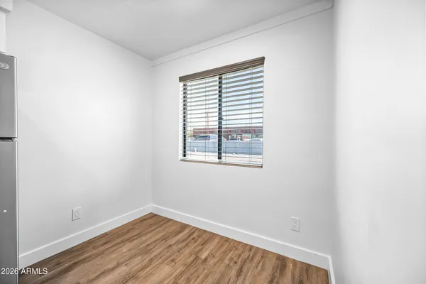 an empty room with a window