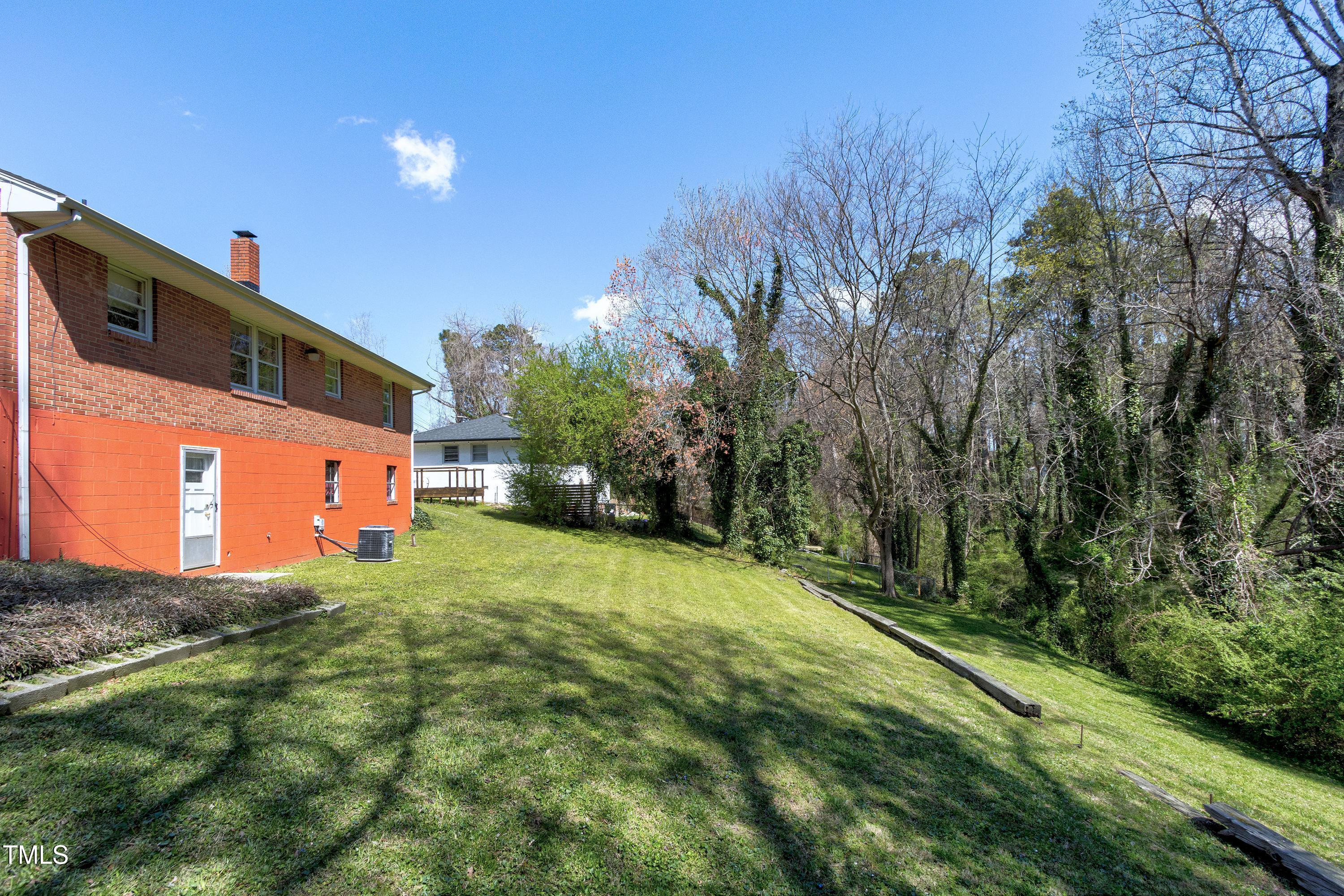 4308 James Road Raleigh, NC 27616 - Photo 22 of 24 a backyard of a house with lots of green space