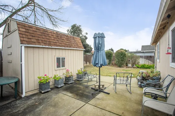 a view of a backyard