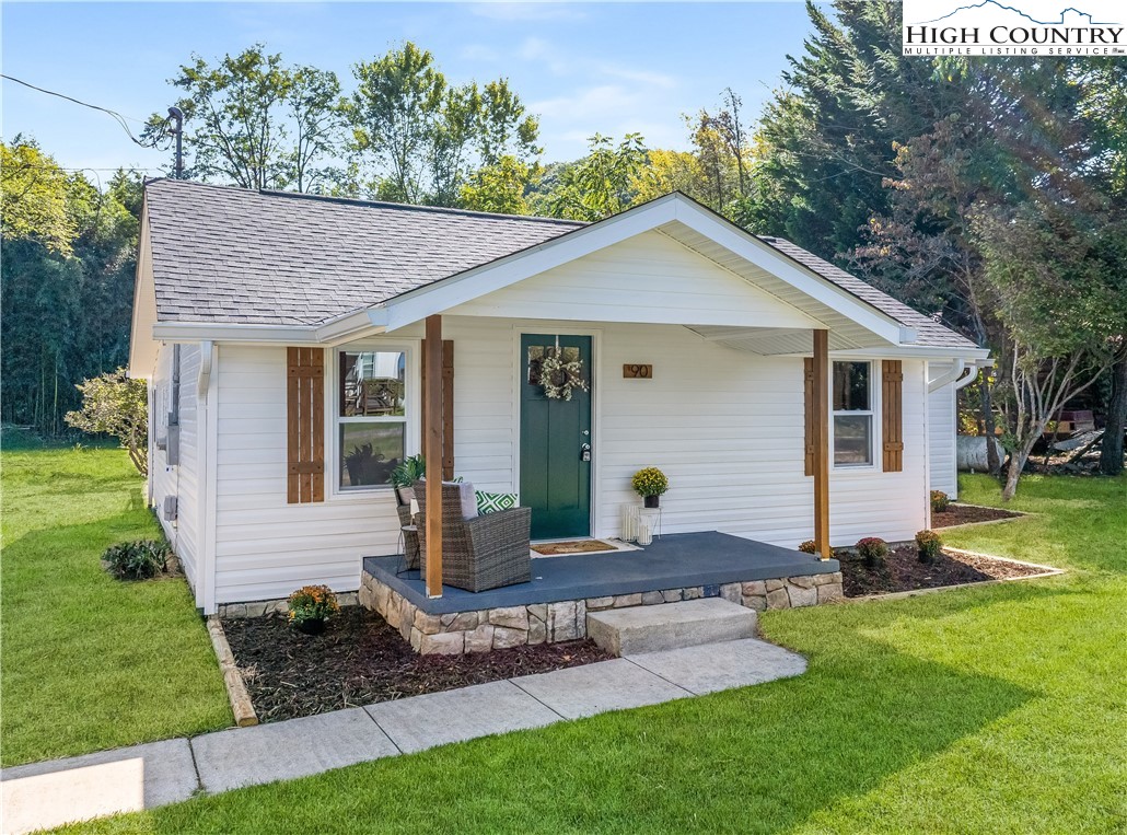 90 Camp Branch Road Waynesville, NC 28786 - Photo 28 of 34 a front view of house with yard and green space