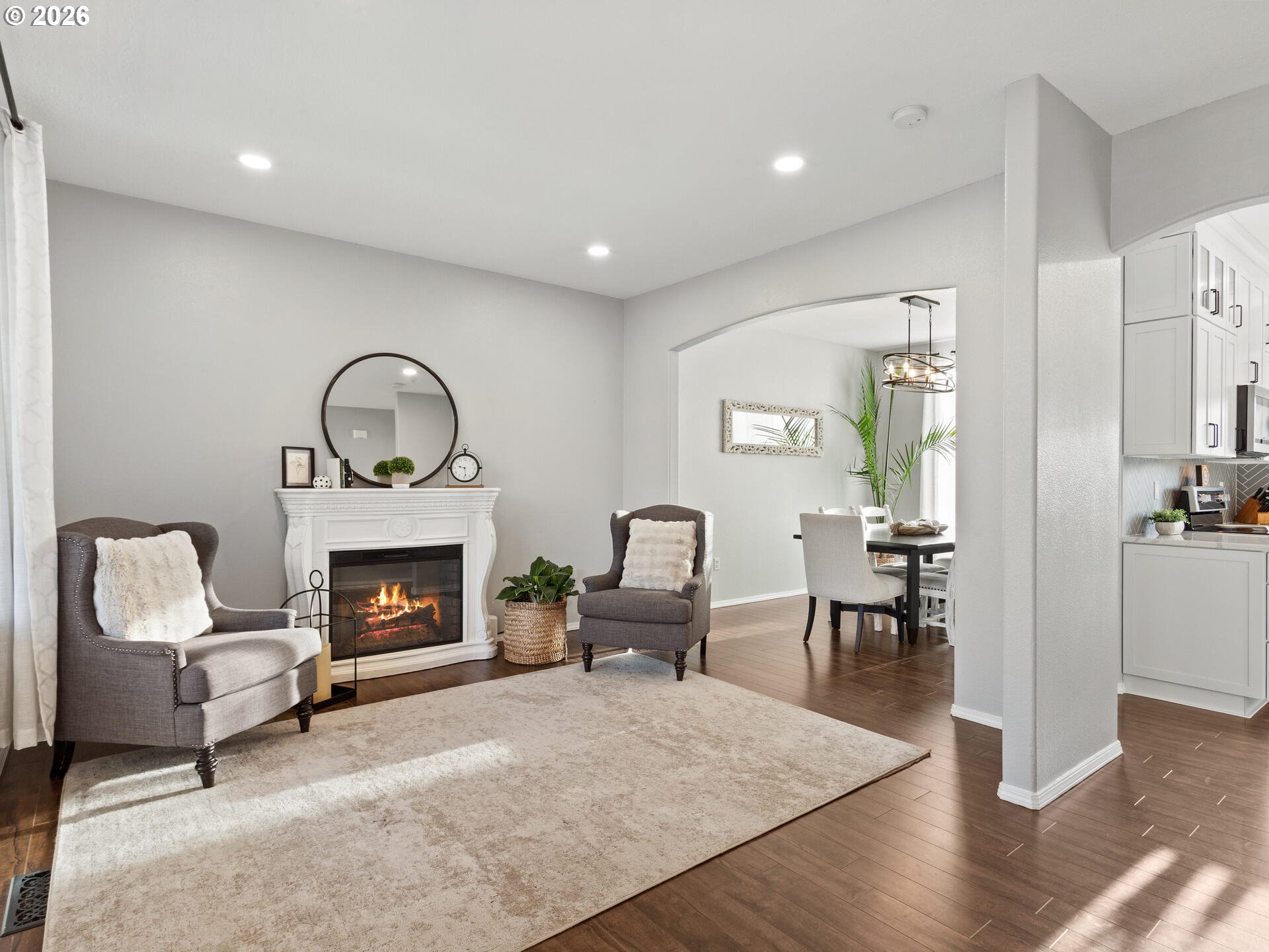 5468 J Street Washougal, WA 98671 - Photo 5 of 48 a living room with furniture and a fireplace
