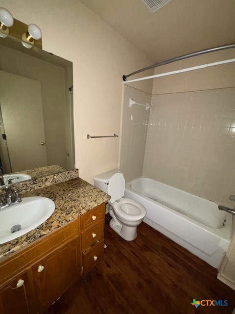 4411 Abigail Drive Killeen, TX 76549 - Photo 17 of 17 a bathroom with a granite countertop sink toilet and shower