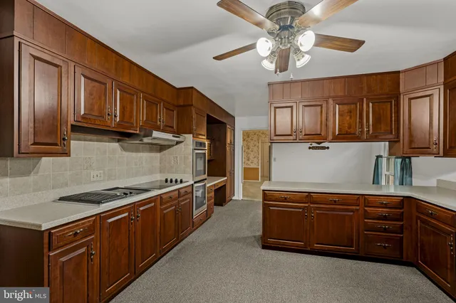 a kitchen with stainless steel appliances granite countertop a stove a sink dishwasher and a refrigerator