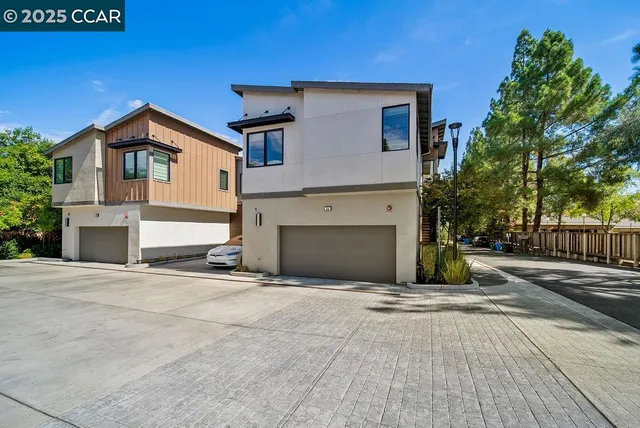 a house with trees in front of it