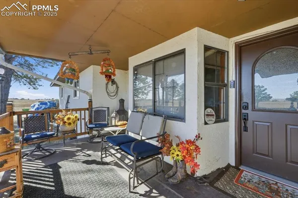 a outdoor space with furniture