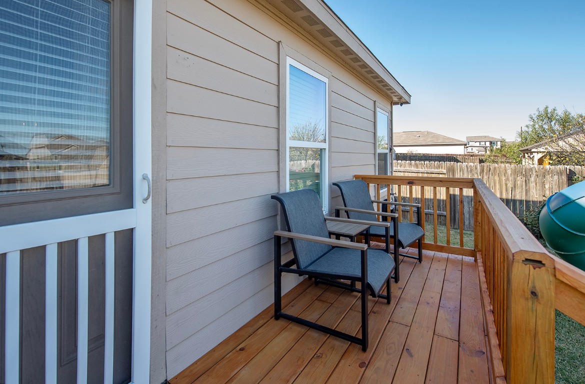 216 Millers Loop Jarrell, TX 76537 - Photo 25 of 31 View of wooden terrace