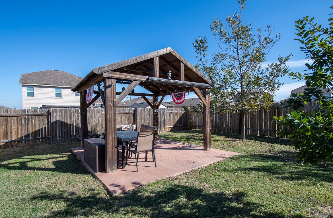 216 Millers Loop Jarrell, TX 76537 - Photo 28 of 31 Fenced backyard with a patio area