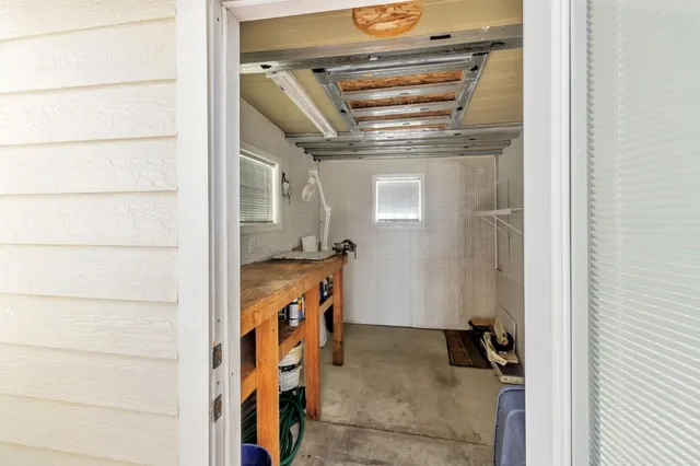 a view of storage and utility room