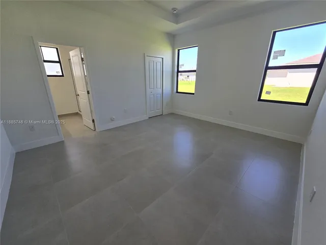 an empty room with a window