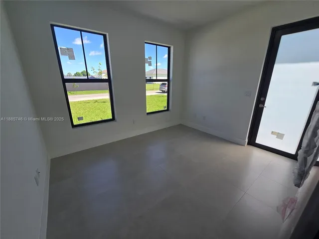 an empty room with a window