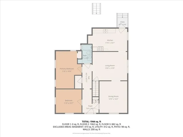 a picture of a room with a white wall and a white refrigerator