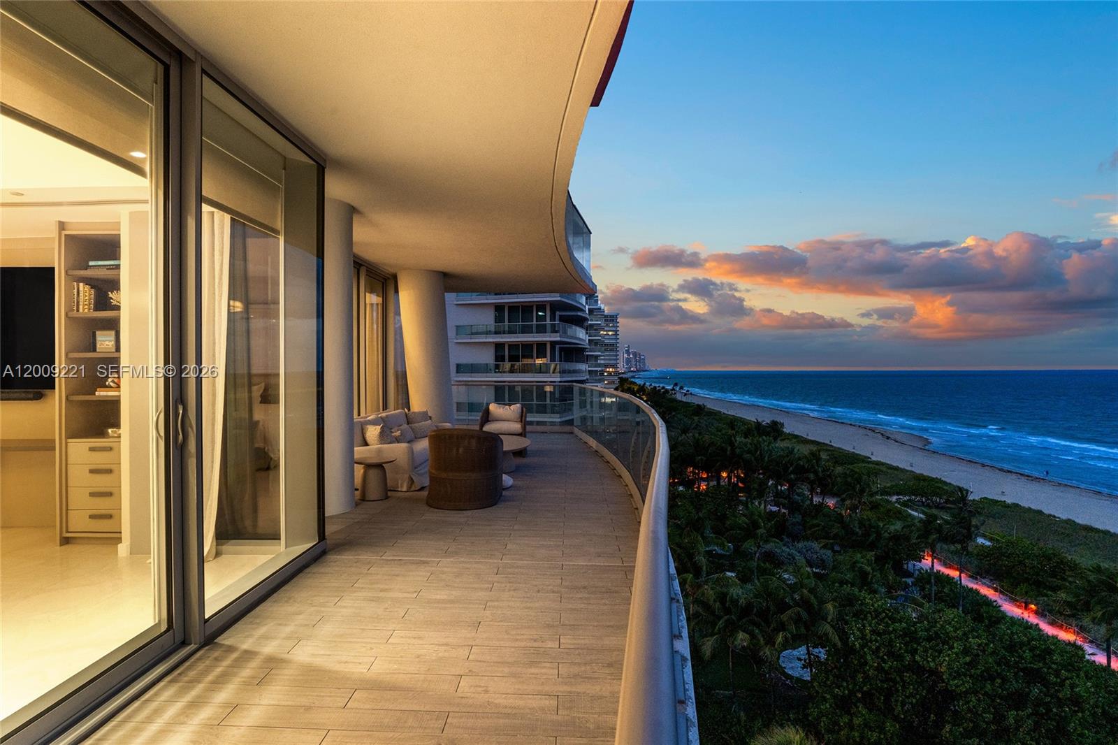 9349 Collins Avenue, Unit 801 Surfside, FL 33154 - Photo 28 of 59 a view of city from balcony