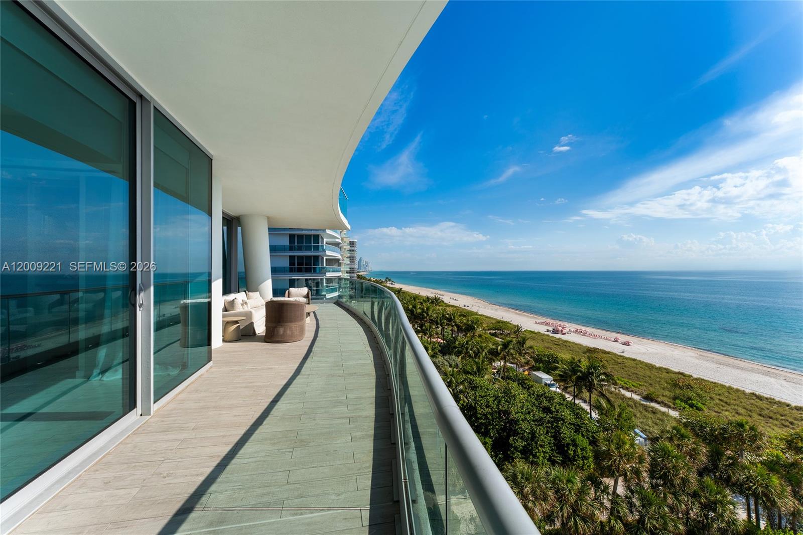 9349 Collins Avenue, Unit 801 Surfside, FL 33154 - Photo 5 of 59 a view of balcony with ocean view