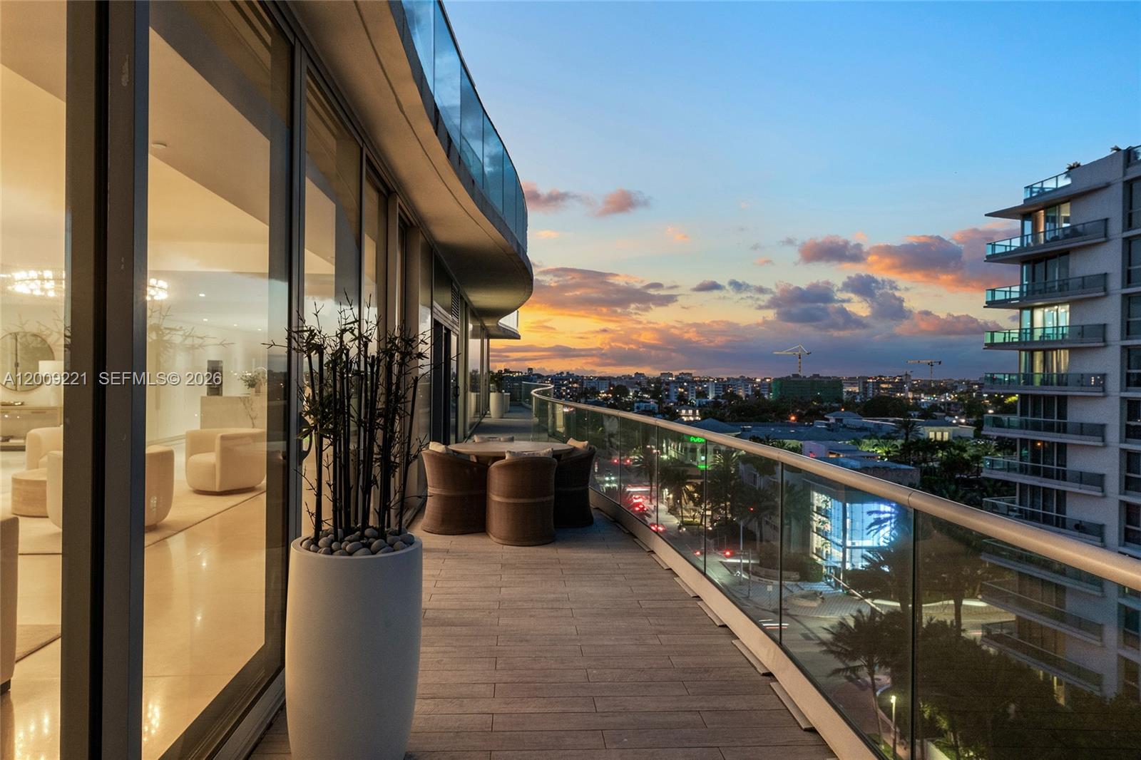 9349 Collins Avenue, Unit 801 Surfside, FL 33154 - Photo 51 of 59 a view of a balcony with city view