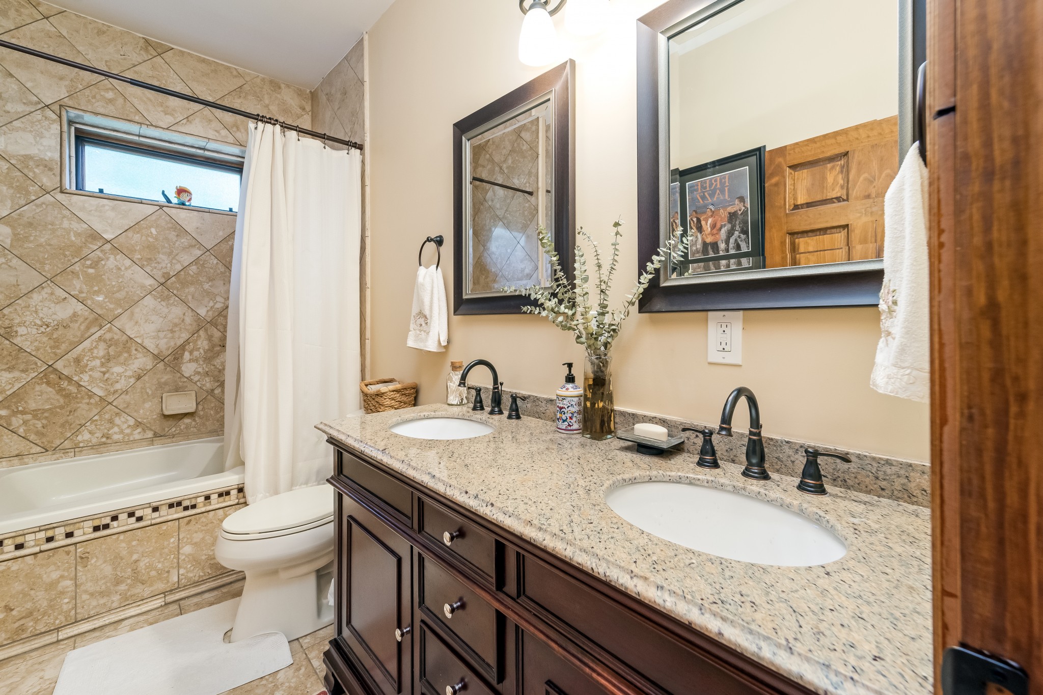 5564 Pinewood Road Franklin, TN 37064 - Photo 31 of 69 a bathroom with a granite countertop double vanity sink mirror and a