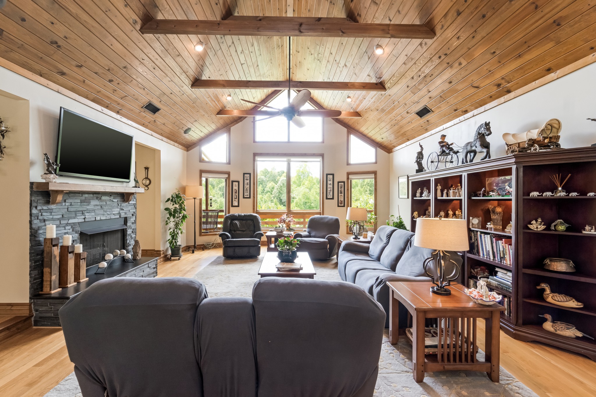 5564 Pinewood Road Franklin, TN 37064 - Photo 8 of 69 a living room with fireplace furniture and a flat screen tv