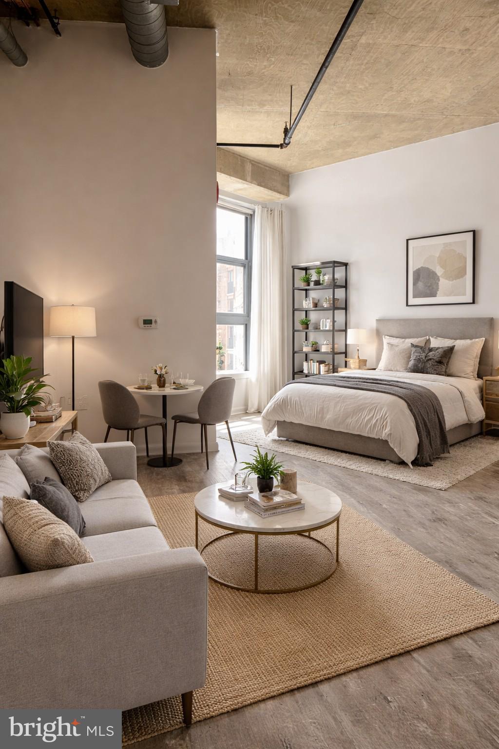 1300 N Street Northwest, Unit 508 Washington, DC 20005 - Photo 2 of 19 a living room with furniture and a flat screen tv