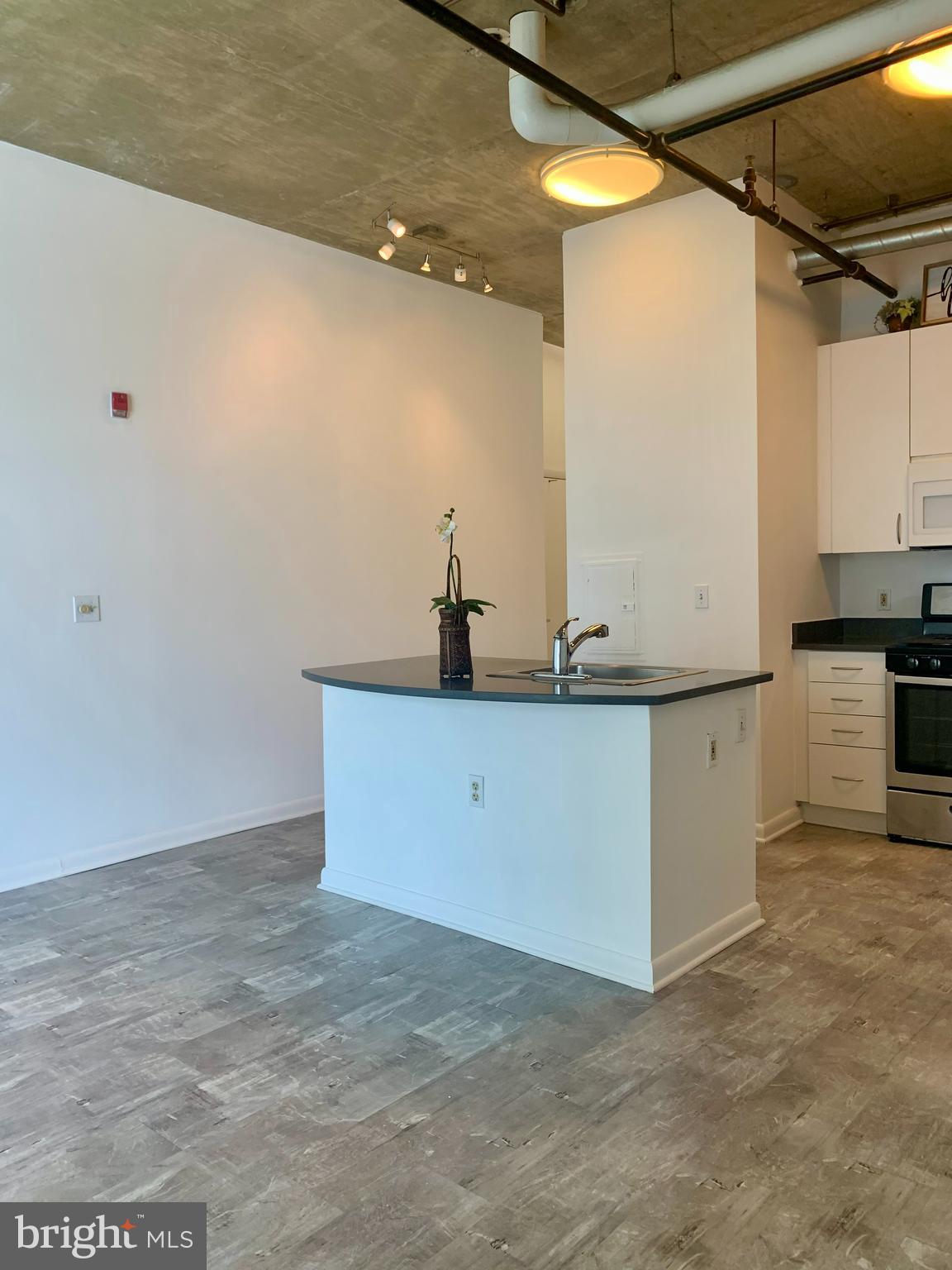 1300 N Street Northwest, Unit 508 Washington, DC 20005 - Photo 7 of 19 a kitchen with cabinets appliances and a counter top