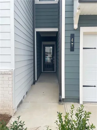 a view of front door of house