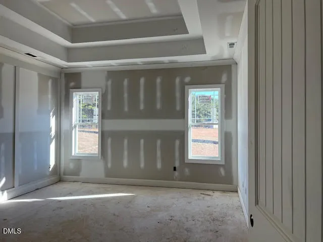 a view of a room that has a window