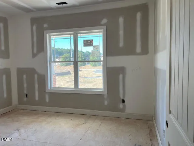 an empty room with a window