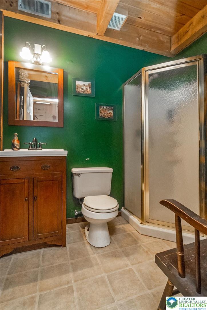 9223 North Loop Road Slatington, PA 18080 - Photo 18 of 60 a bathroom with a toilet a sink and mirror