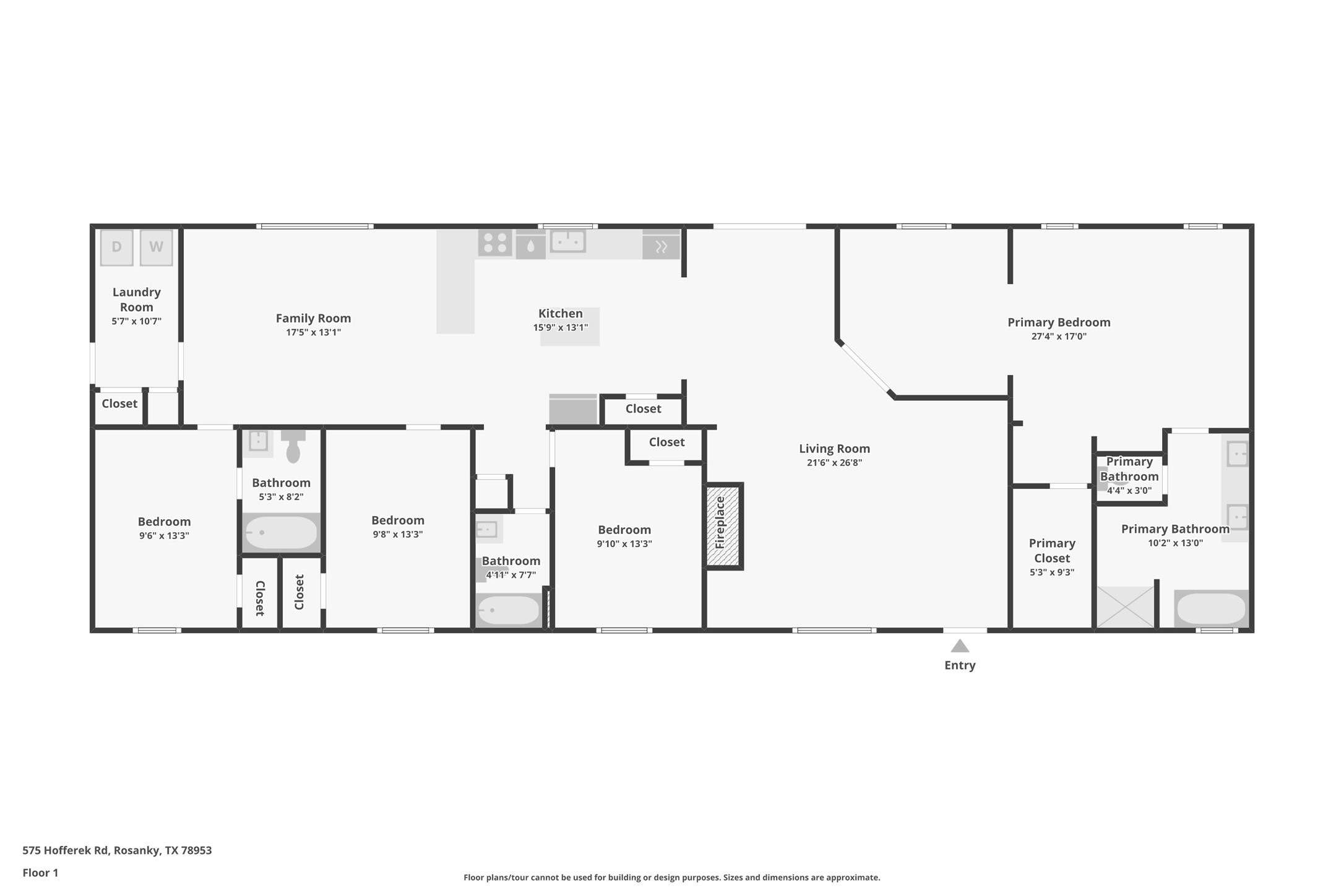 372 Hofferek Road Rosanky, TX 78953 - Photo 40 of 40 a black and white photo of a floor plan