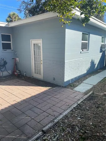 a backyard of a house
