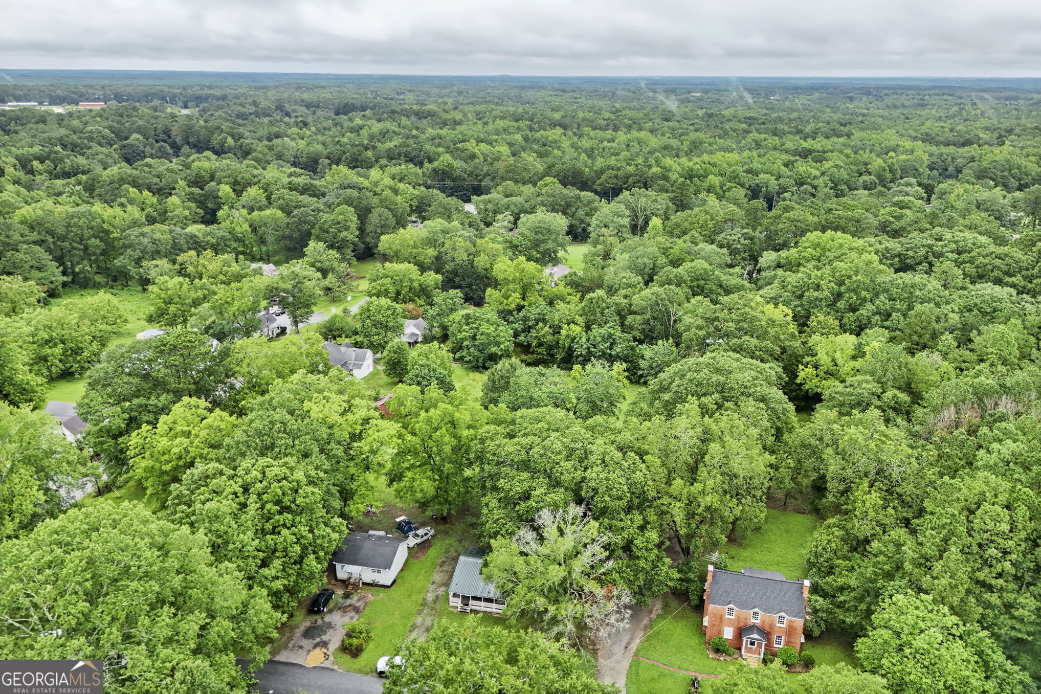138 Main Street Sharpsburg, GA 30277 - Photo 34 of 34 an aerial view of a house with a yard