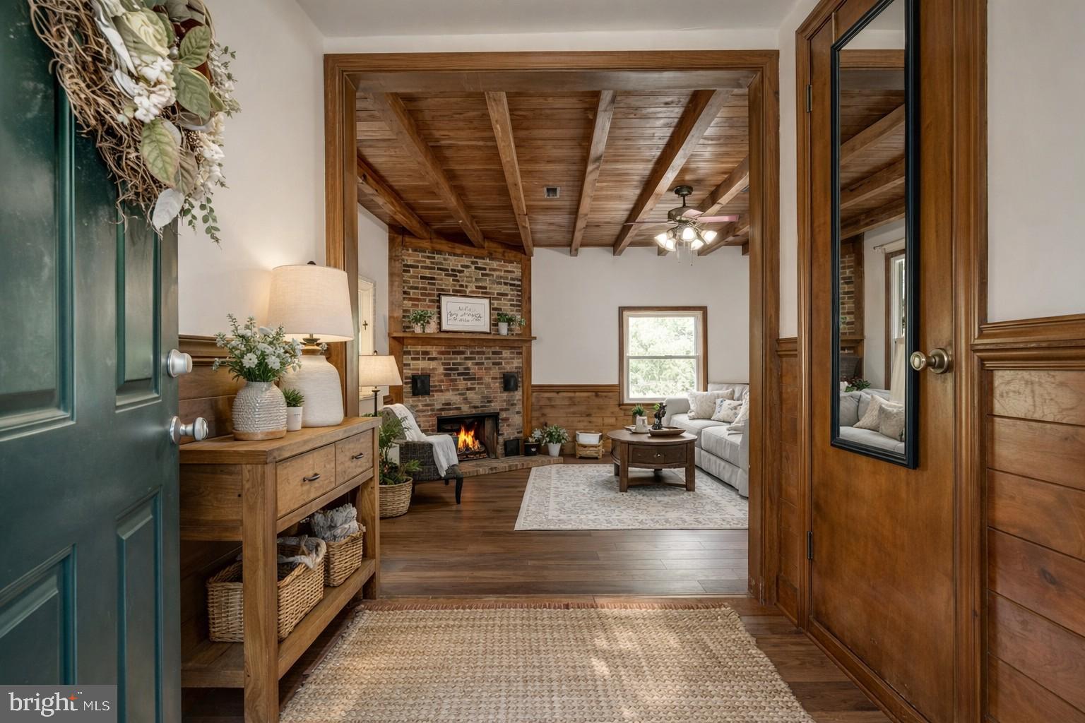 5708 Lakeview Road Quinton, VA 23141 - Photo 44 of 53 a living room with fireplace furniture and a large window