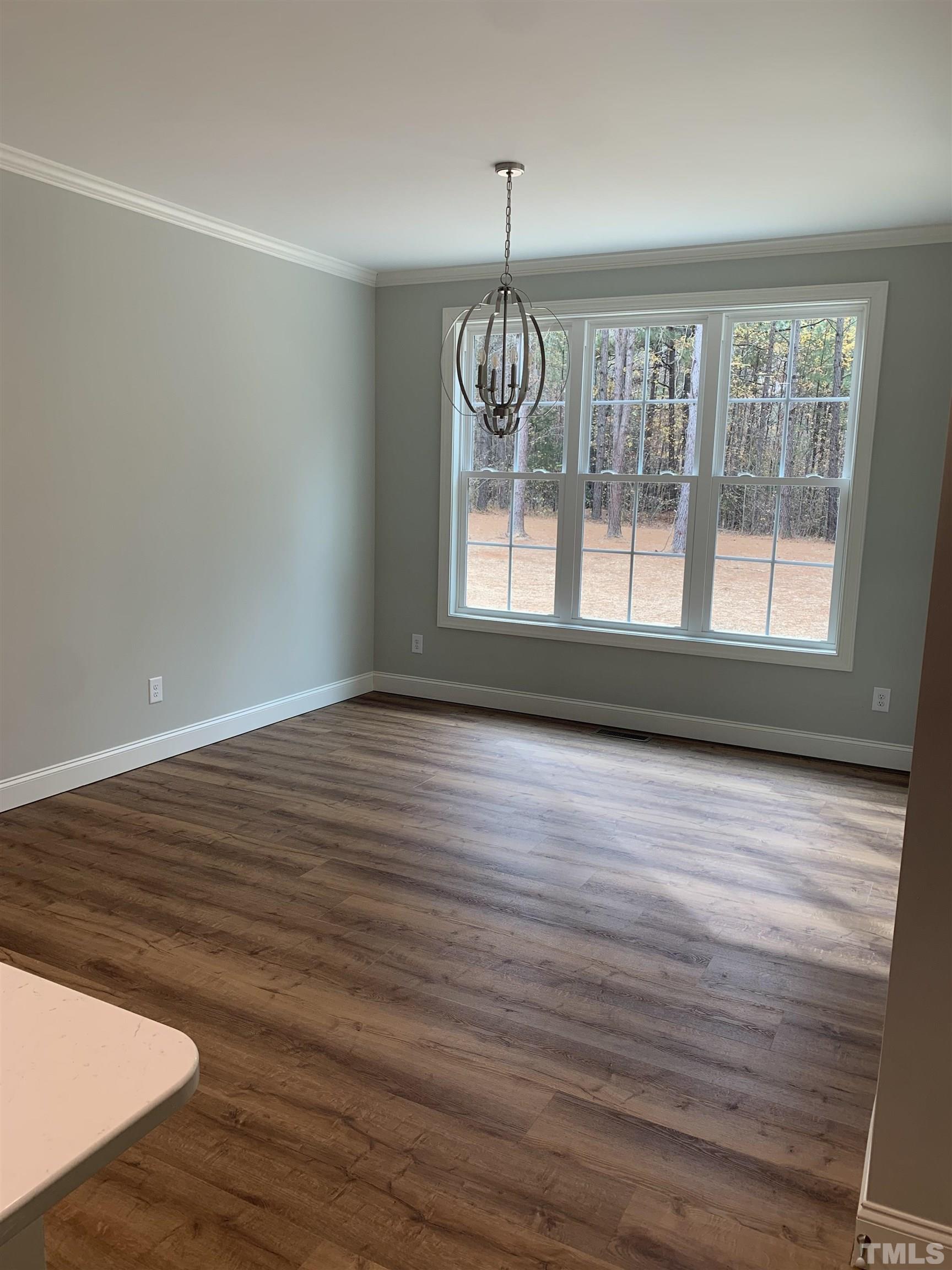 245 Whistlers Cove Louisburg, NC 27549 - Photo 12 of 27 wooden floor in an empty room with a window