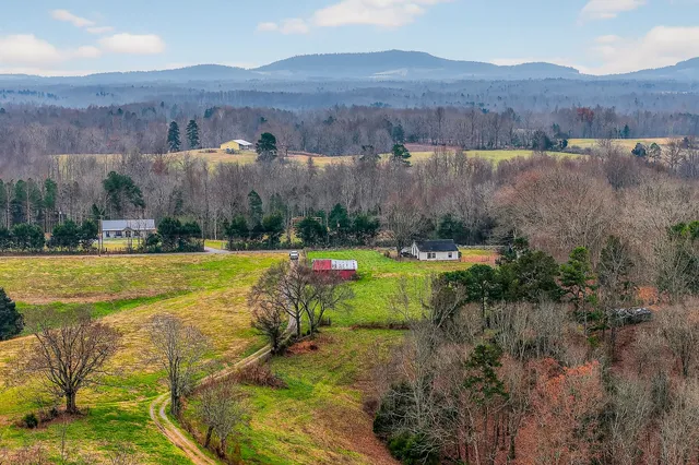 a view of a lake with mountains in the background