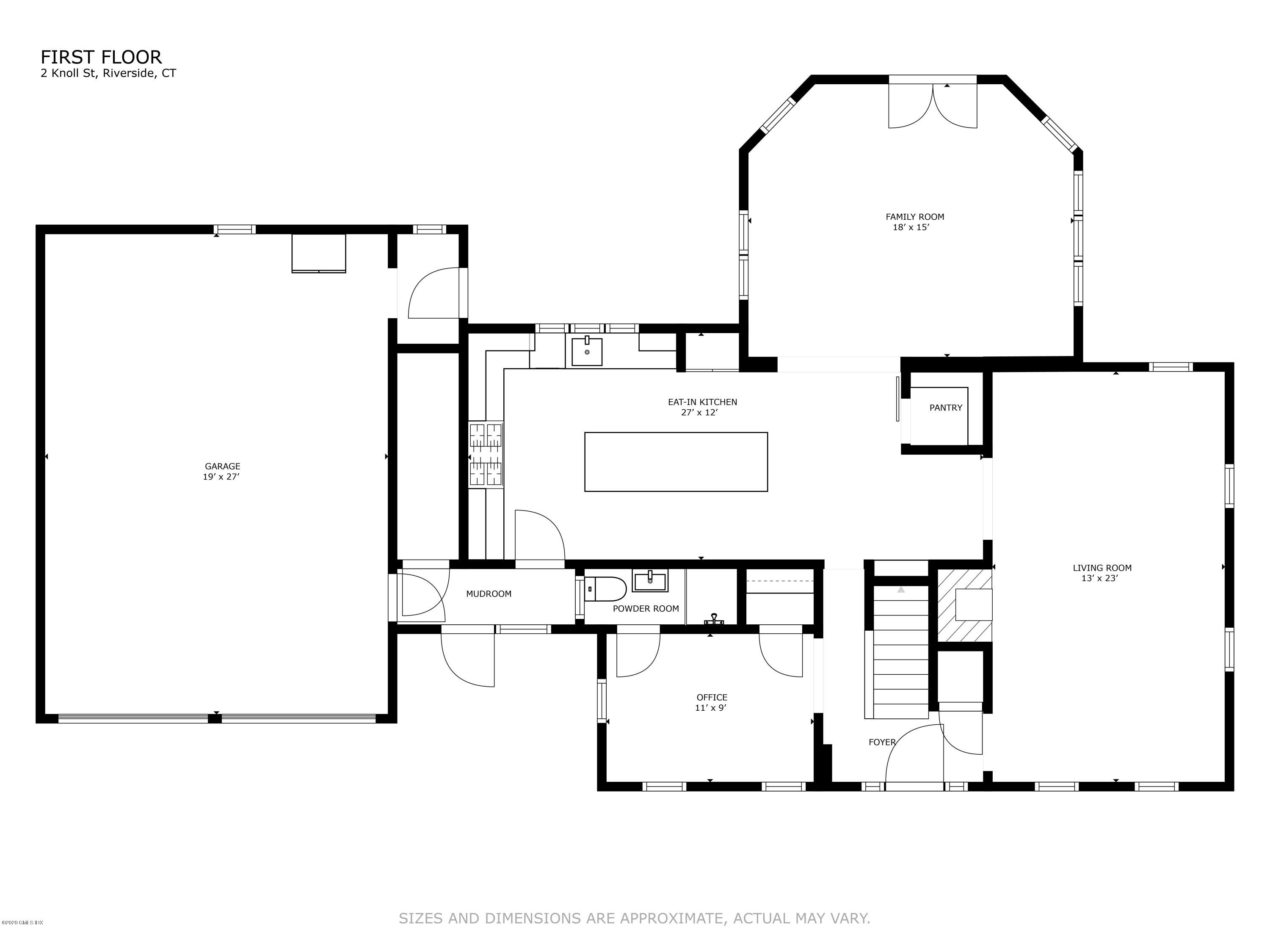 2 Knoll Street Riverside, CT 06878 - Photo 23 of 24 2 Knoll St 1st flr - FLOOR PLAN