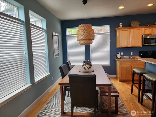 a table and chairs in a kitchen