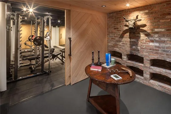 a view of a workspace with furniture