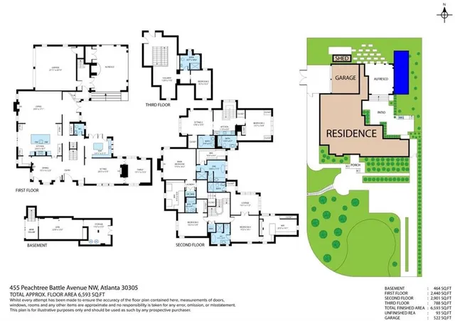 $5,550,000 | 455 Peachtree Battle Avenue Northwest, Atlanta, GA 30305