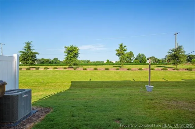 a view of yard with ocean view