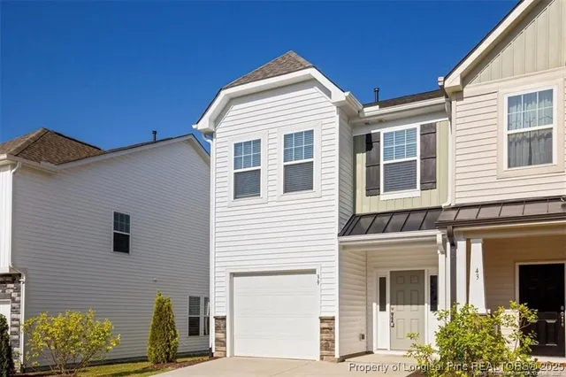 a view of a house with a small space