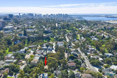 an aerial view of a city