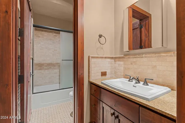 a view of a lake with a mountain in the background