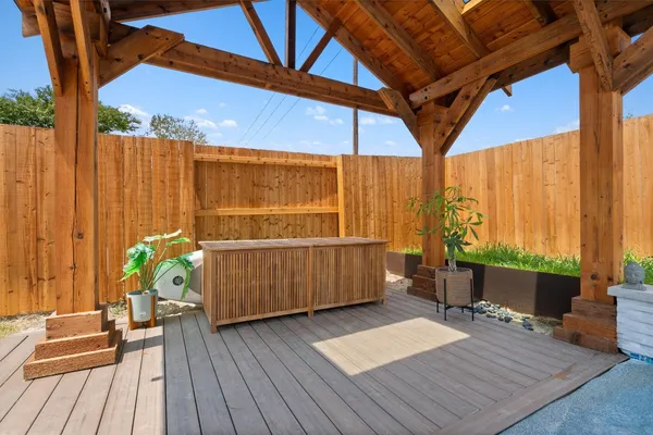 a house view with a seating space