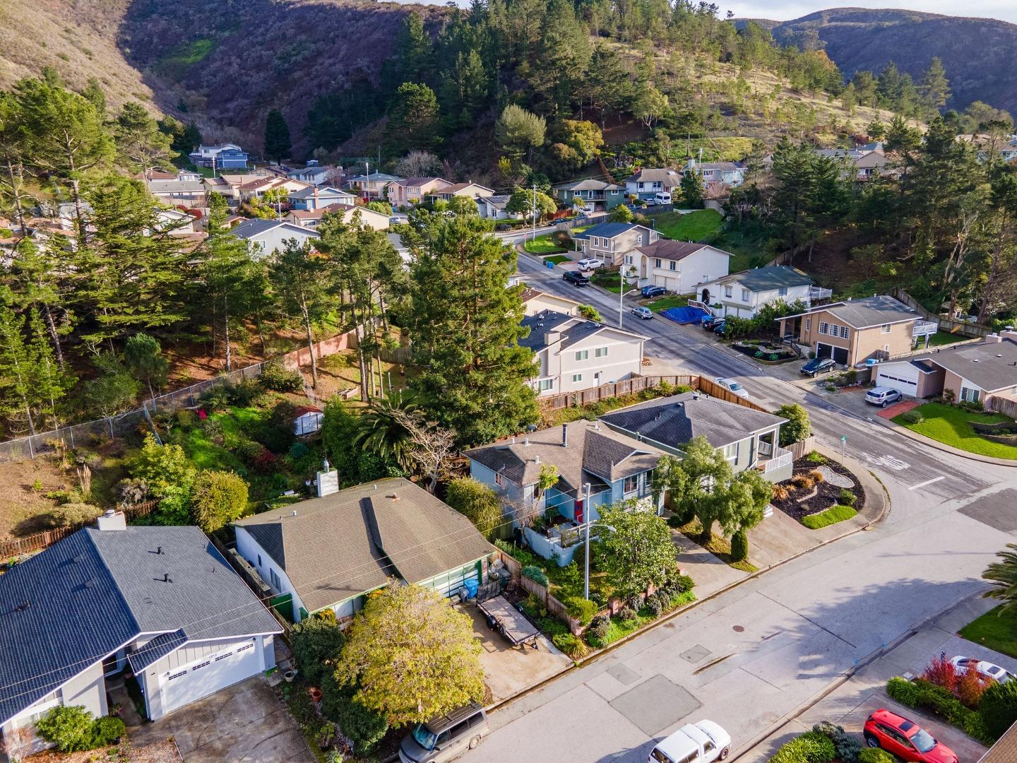 1204 Rainier Avenue Pacifica, CA 94044 - Photo 2 of 38 an aerial view of a house with a garden