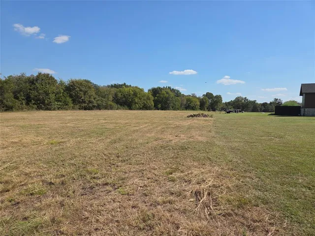 a view of a lake with trees in the background