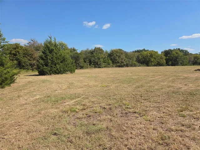 a view of open space with beach and trees