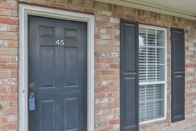 a view of front door of house
