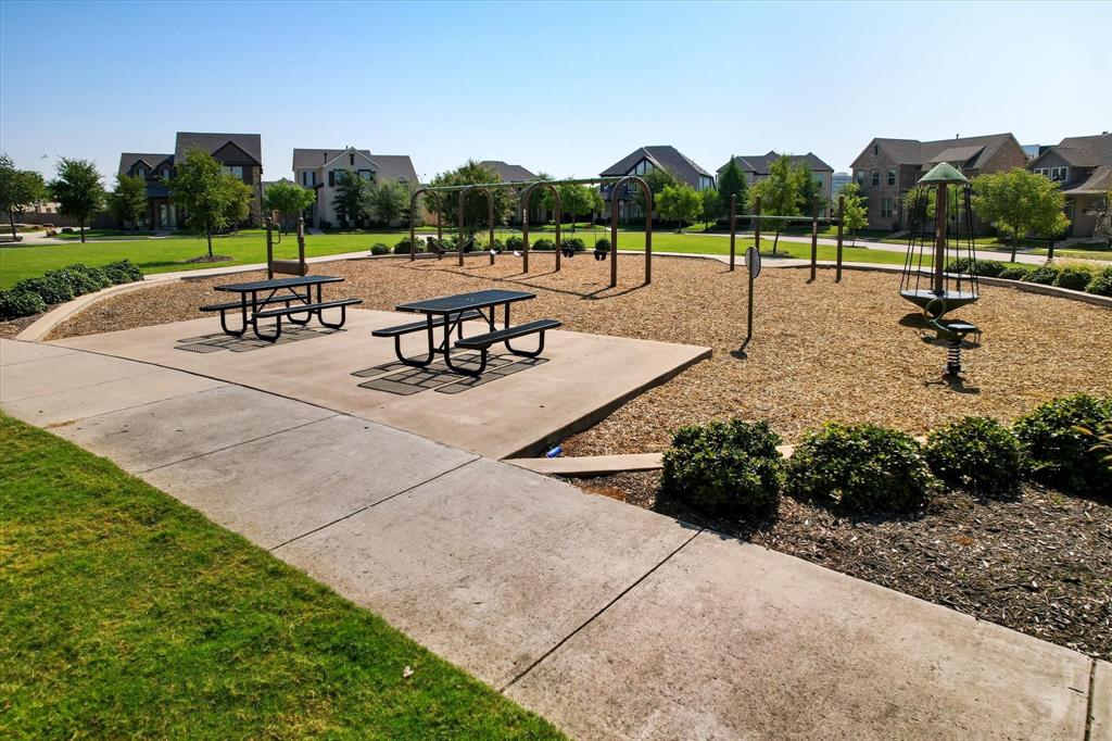 1561 William Way Dallas, TX 75234 - Photo 34 of 38 a swimming pool with outdoor seating and green space