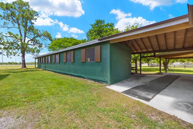 a view of backyard with green space