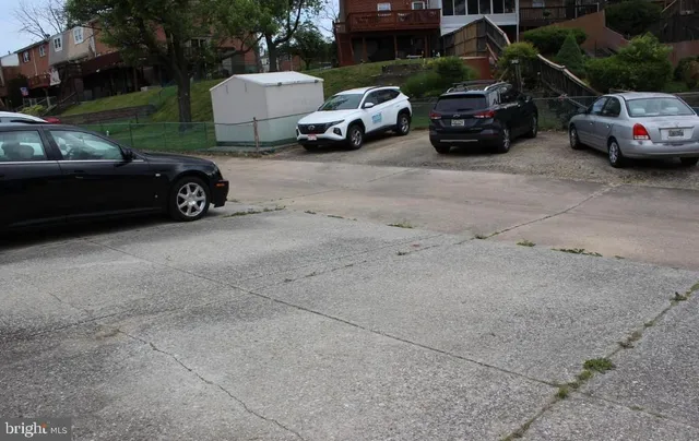 a car parked on the side of a street