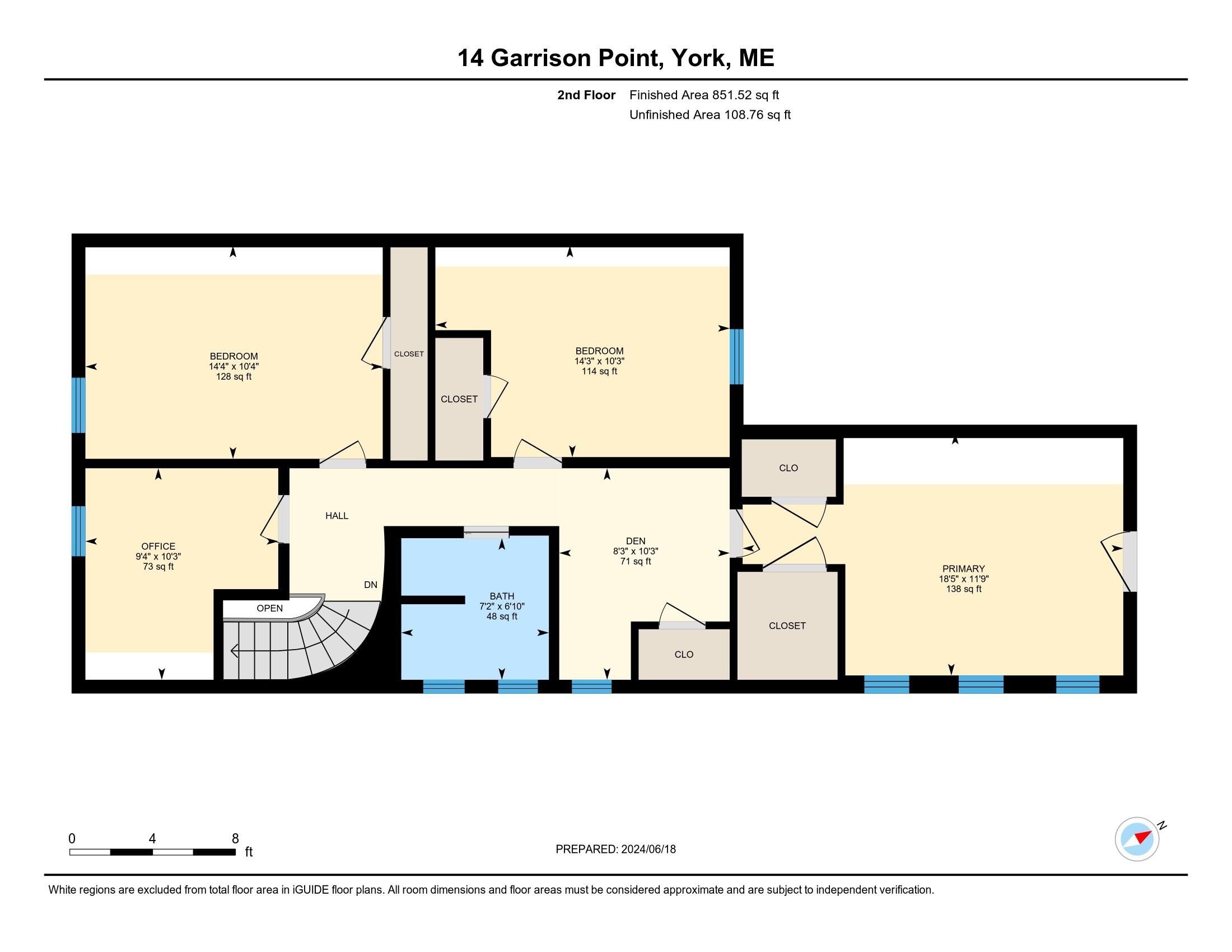 14 Garrison Point York, ME 03909 - Photo 61 of 61 14 Garrison Point - 2nd Floor Plan